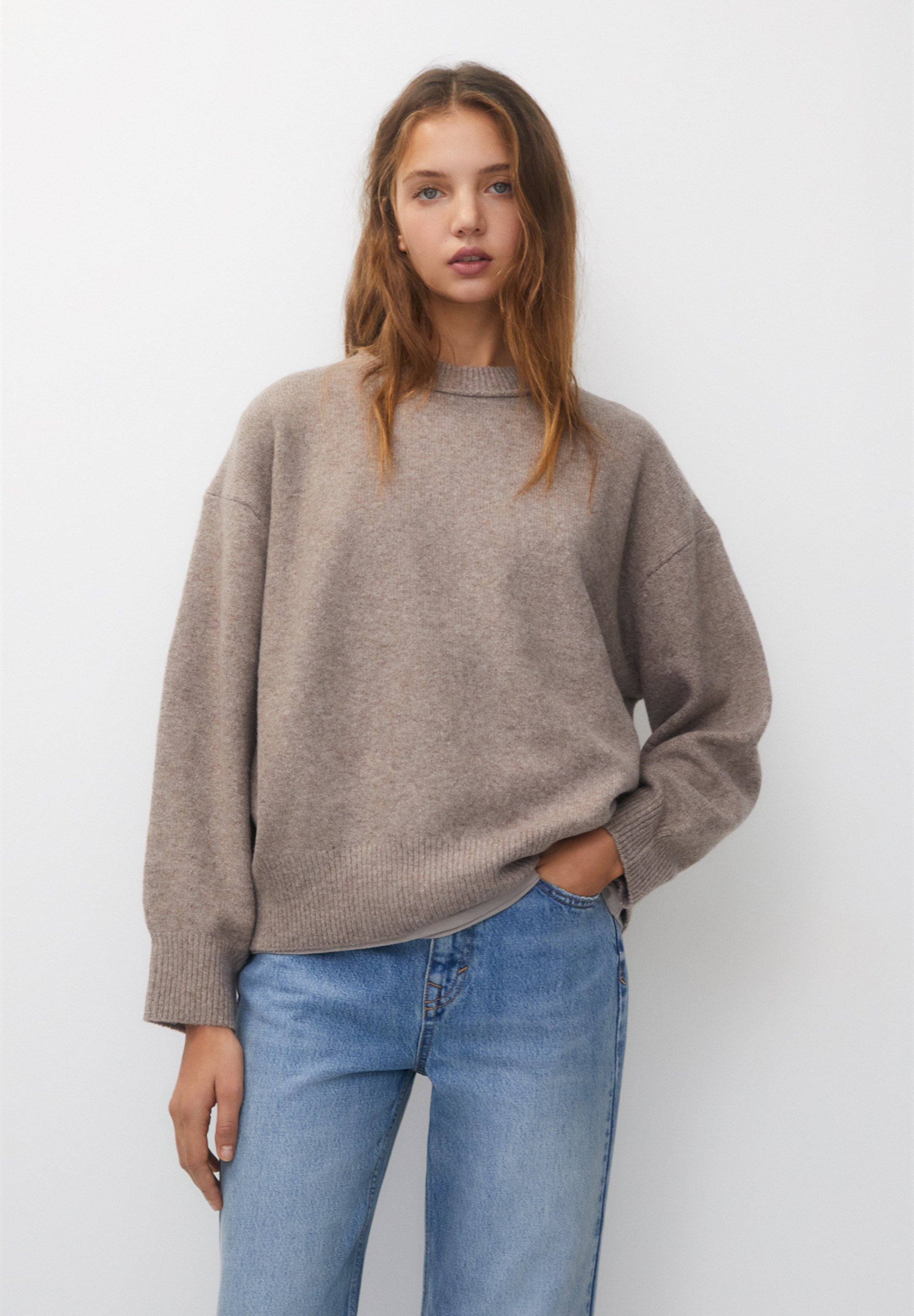 Pull and bear brauner pulli Clearance